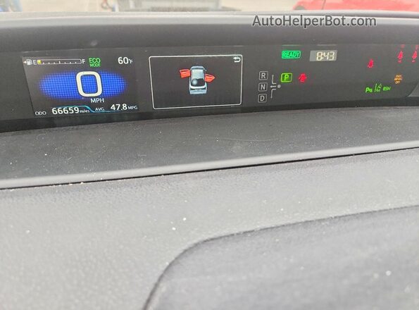 JTDKAMFU7M3136623 2021 TOYOTA PRIUS Black Instrument cluster view