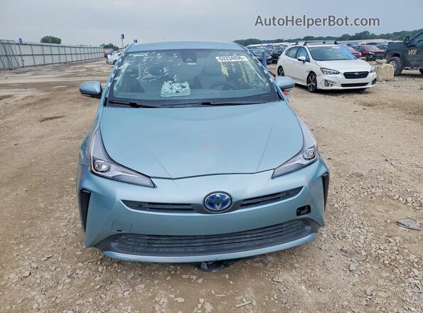 JTDKAMFU7M3144320 2021 TOYOTA PRIUS Синий Вид спереди
