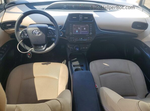 JTDKAMFU7N3171485 2022 TOYOTA PRIUS Белый Вид панели приборов