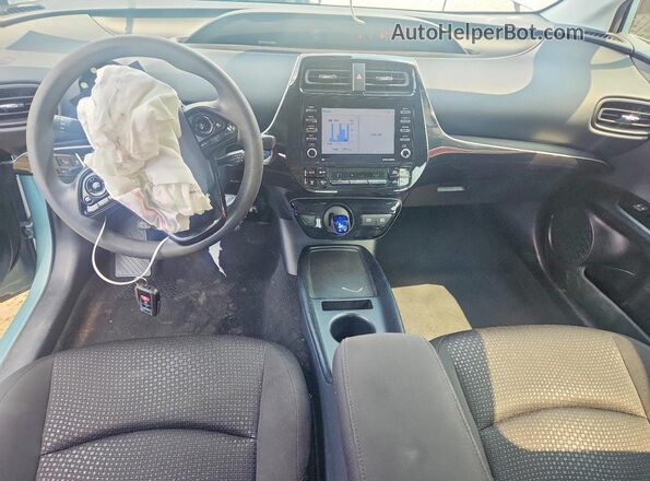 JTDKAMFU9M3139412 2021 TOYOTA PRIUS Blue Dashboard view