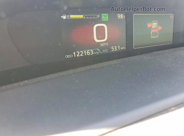 JTDKAMFUXN3167625 2022 TOYOTA PRIUS Silver Սարքավորումների վահանակի տեսք