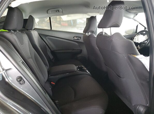JTDKARFP0J3082018 2018 TOYOTA PRIUS Gray Vista de los asientos traseros