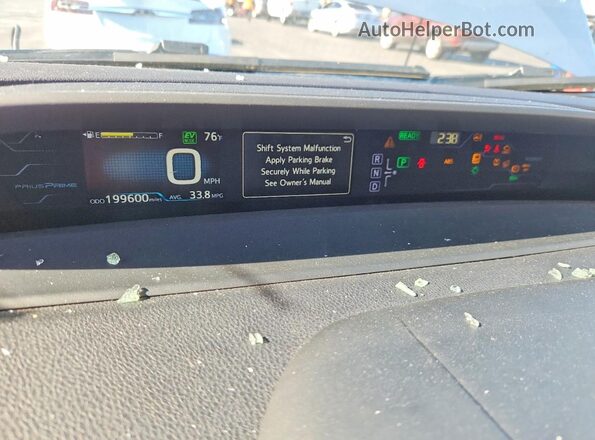 JTDKARFP2H3034837 2017 TOYOTA PRIUS Silver Vista del cuadro de instrumentos