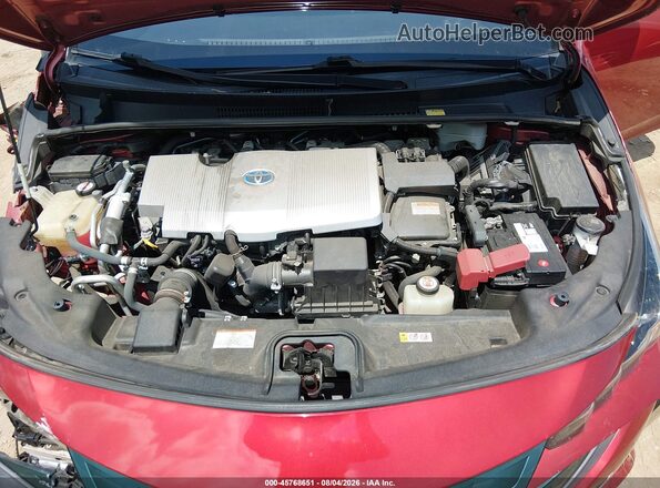 JTDKARFP2H3039598 2017 TOYOTA PRIUS PRIME Red Вид ззаду