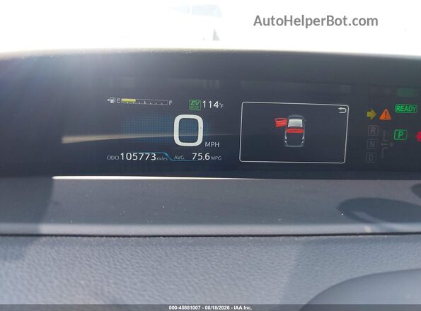 JTDKARFP2L3142545 2020 TOYOTA PRIUS PRIME Gray Widok tylnych siedzeń