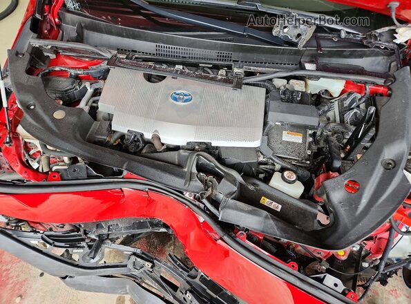 JTDKARFP3L3153540 2020 TOYOTA PRIUS Red უკანა სალონის ხედი