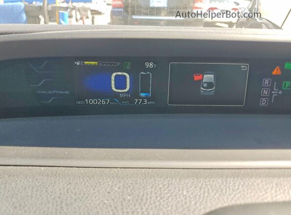 JTDKARFP4H3008157 2017 TOYOTA PRIUS White Widok zestawu wskaźników