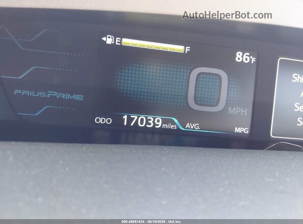 JTDKARFP5K3114883 2019 TOYOTA PRIUS PRIME Blue 
