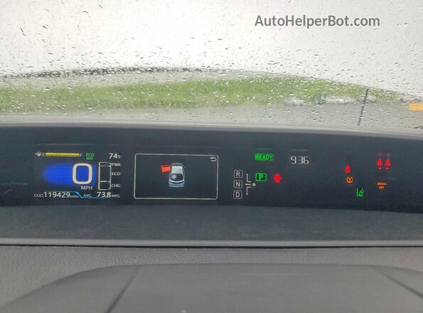 JTDKARFP7J3087264 2018 TOYOTA PRIUS Silver Սարքավորումների վահանակի տեսք