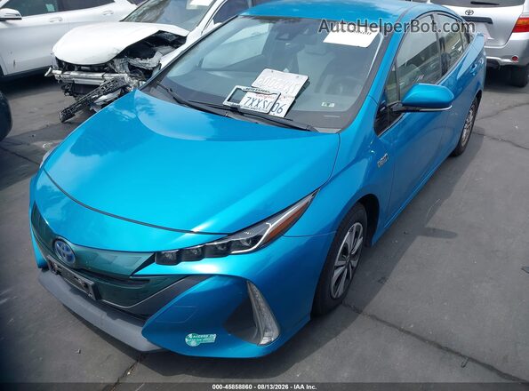 JTDKARFP8H3013636 2017 TOYOTA PRIUS PRIME Teal Առջևի ձախ երեք քառորդ տեսարան