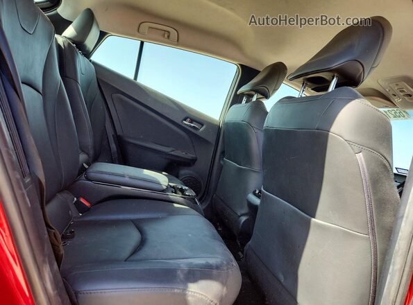 JTDKARFP8H3066563 2017 TOYOTA PRIUS Red Rear seats view