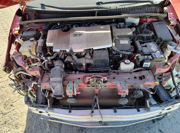JTDKARFP8H3066563 2017 TOYOTA PRIUS Red Rear interior view