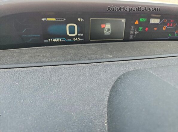 JTDKARFP8H3066563 2017 TOYOTA PRIUS Red Instrument cluster view