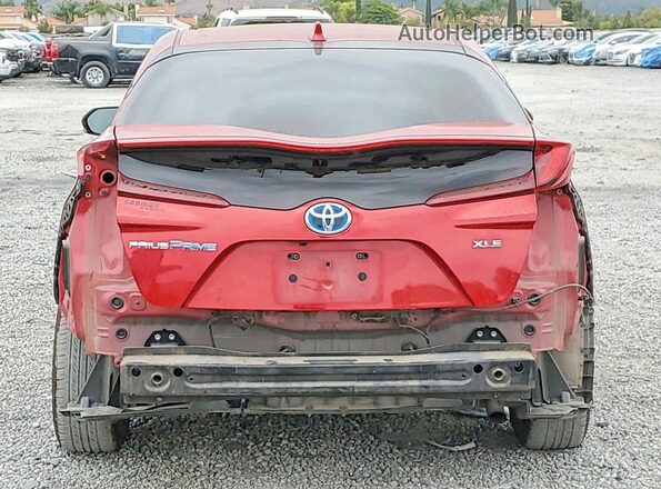 JTDKARFP8L3133221 2020 TOYOTA PRIUS Red Vista trasera