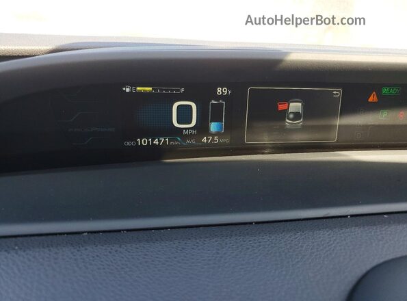 JTDKARFP9K3116362 2019 TOYOTA PRIUS White Սարքավորումների վահանակի տեսք