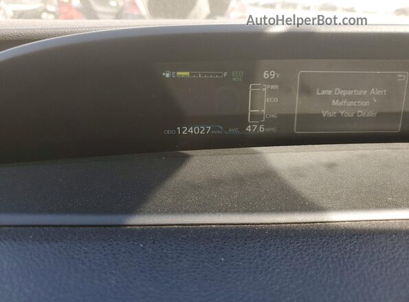 JTDKARFPXL3135570 2020 TOYOTA PRIUS White Widok zestawu wskaźników