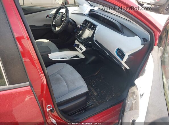 JTDKARFU0G3524908 2016 TOYOTA PRIUS Red Սալոնի դիմացի տեսք