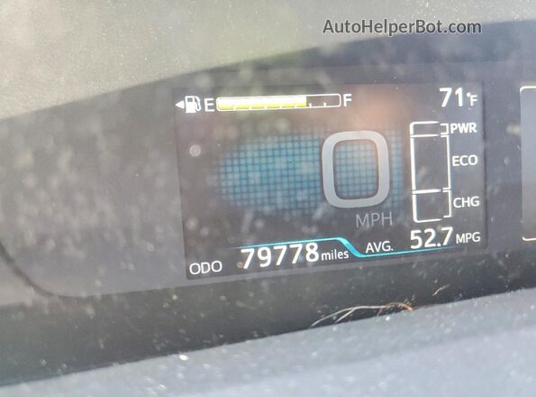 JTDKARFU2G3024877 2016 TOYOTA PRIUS Белый Вид щитка приборов