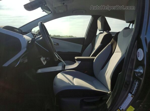 JTDKARFU2H3544319 2017 TOYOTA PRIUS Gray Вид салону спереду