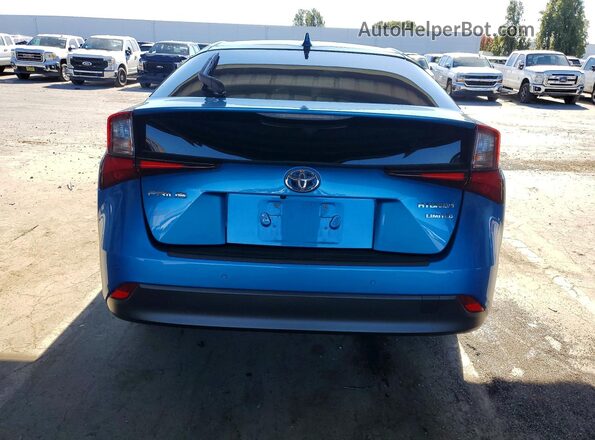 JTDKARFU2K3075983 2019 TOYOTA PRIUS Blue Vista de los asientos traseros