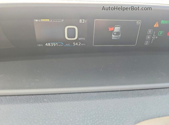 JTDKARFU3J3064876 2018 TOYOTA PRIUS Blue Вид щитка приладів