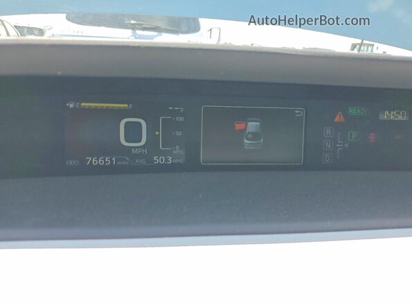 JTDKARFU4G3010723 2016 TOYOTA PRIUS Teal Widok zestawu wskaźników