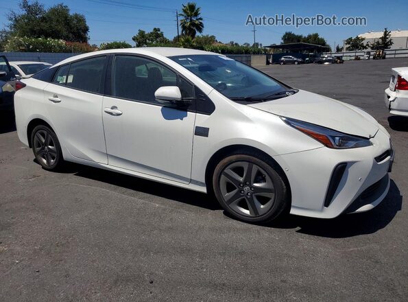 JTDKARFU5K3083348 2019 TOYOTA PRIUS White Delantero derecho
