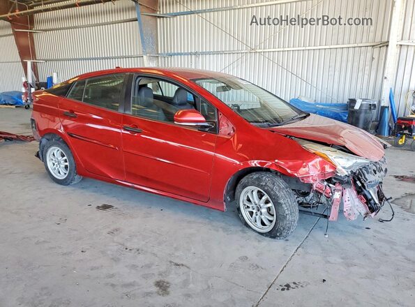 JTDKARFU6H3528186 2017 TOYOTA PRIUS Red Przód prawy