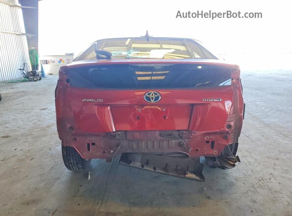 JTDKARFU6H3528186 2017 TOYOTA PRIUS Red Widok z tyłu