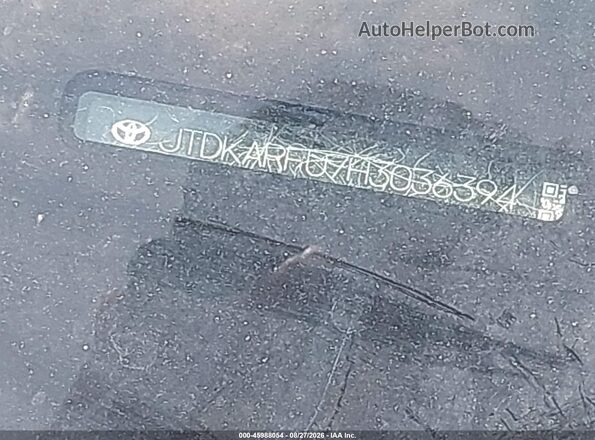 JTDKARFU7H3036394 2017 TOYOTA PRIUS Silver 