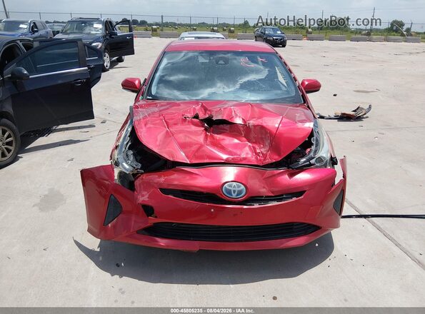 JTDKARFU7H3536281 2017 TOYOTA PRIUS Red Instrument cluster view