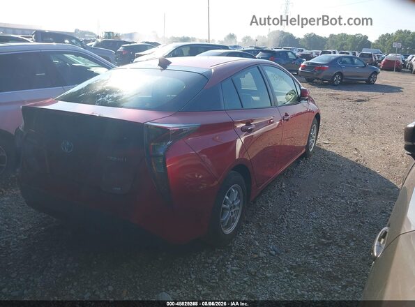 JTDKARFU9J3552052 2018 TOYOTA PRIUS Red Trasero derecho