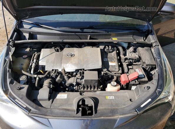 JTDKARFUXH3535903 2017 TOYOTA PRIUS Gray უკანა სალონის ხედი