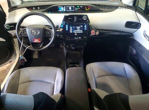 JTDKARFUXK3085239 2019 TOYOTA PRIUS White Dashboard view