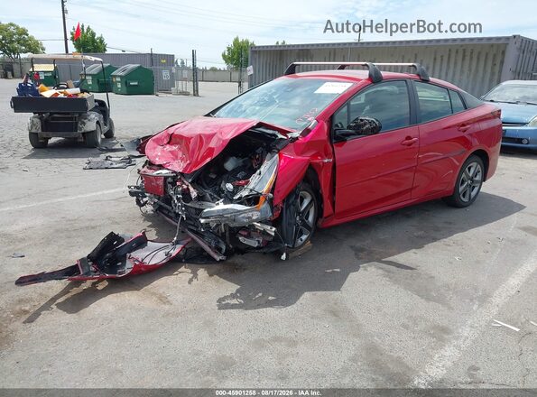 JTDKARFUXL3117592 2020 TOYOTA PRIUS Red Vista tres cuartos delantera izquierda
