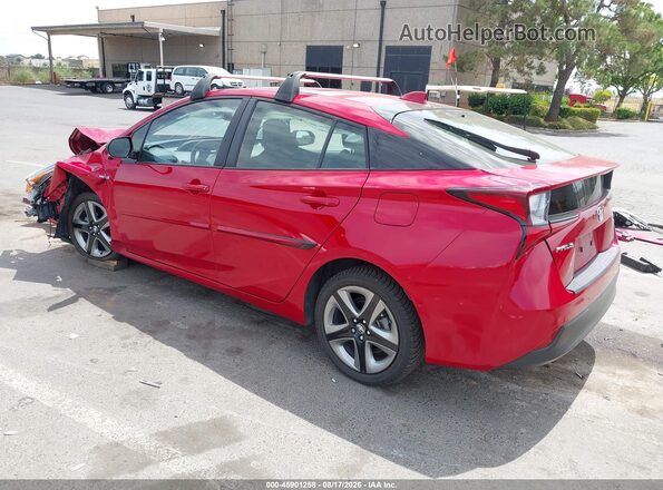 JTDKARFUXL3117592 2020 TOYOTA PRIUS Red Trasero izquierdo
