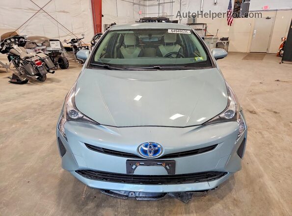 JTDKBRFU2G3017568 2016 TOYOTA PRIUS Green Front view
