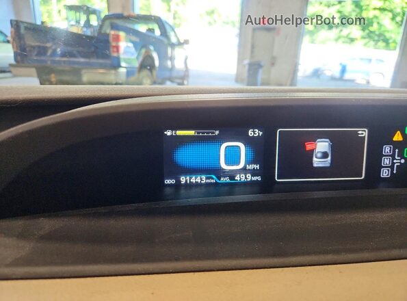 JTDKBRFU2G3017568 2016 TOYOTA PRIUS Green Instrument cluster view