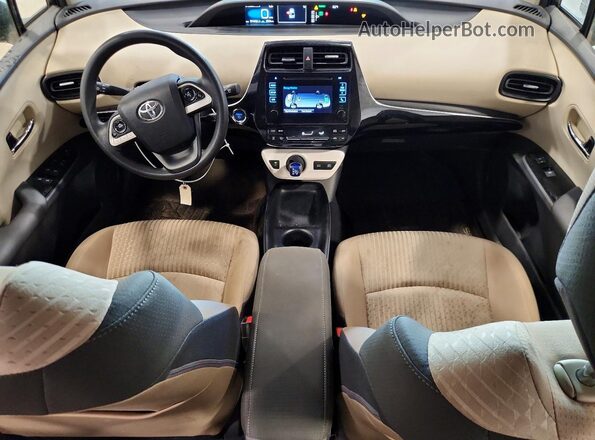 JTDKBRFU2G3017568 2016 TOYOTA PRIUS Green Dashboard view