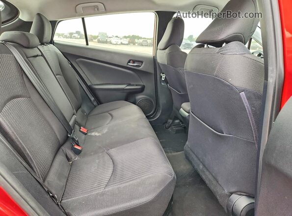 JTDKBRFU2H3533933 2017 TOYOTA PRIUS Maroon Rear seats view