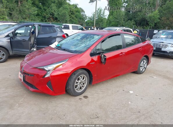 JTDKBRFU6H3563159 2017 TOYOTA PRIUS Red Vista tres cuartos delantera izquierda