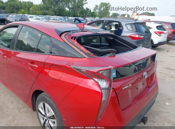 JTDKBRFU6H3563159 2017 TOYOTA PRIUS Red Vista frontal