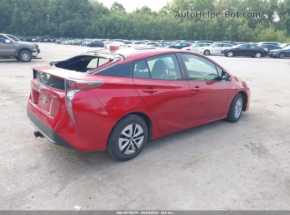 JTDKBRFU6H3563159 2017 TOYOTA PRIUS Red Trasero derecho