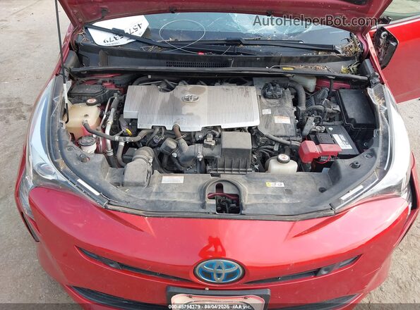 JTDKBRFU6H3563159 2017 TOYOTA PRIUS Red Vista trasera