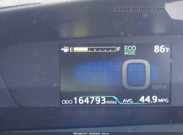 JTDKBRFU7G3512557 2016 TOYOTA PRIUS Белый Вид задних сидений