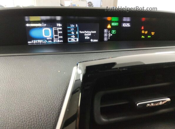 JTDKBRFU8J3072016 2018 TOYOTA PRIUS White Instrument cluster view