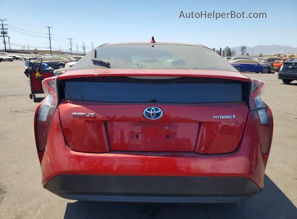 JTDKBRFUXG3532074 2016 TOYOTA PRIUS Maroon Vista trasera