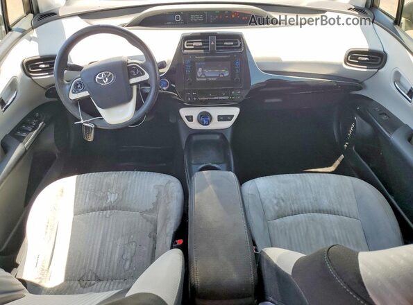 JTDKBRFUXH3553945 2017 TOYOTA PRIUS White Առջևի վահանակի տեսք