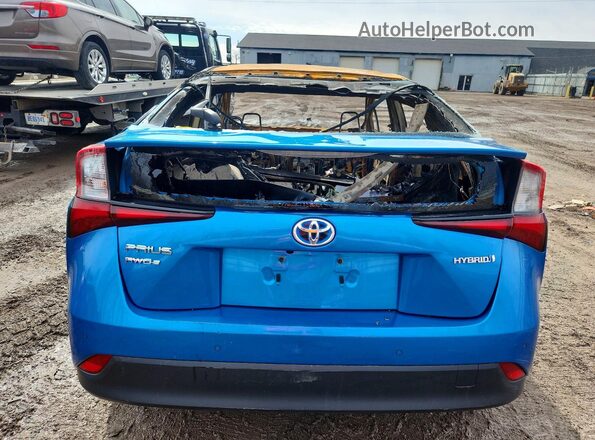 JTDL9RFU2K3005087 2019 TOYOTA PRIUS Blue Rear view