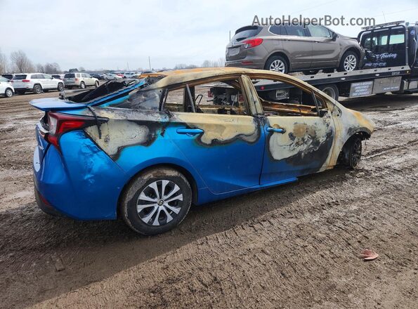 JTDL9RFU2K3005087 2019 TOYOTA PRIUS Blue Rear right